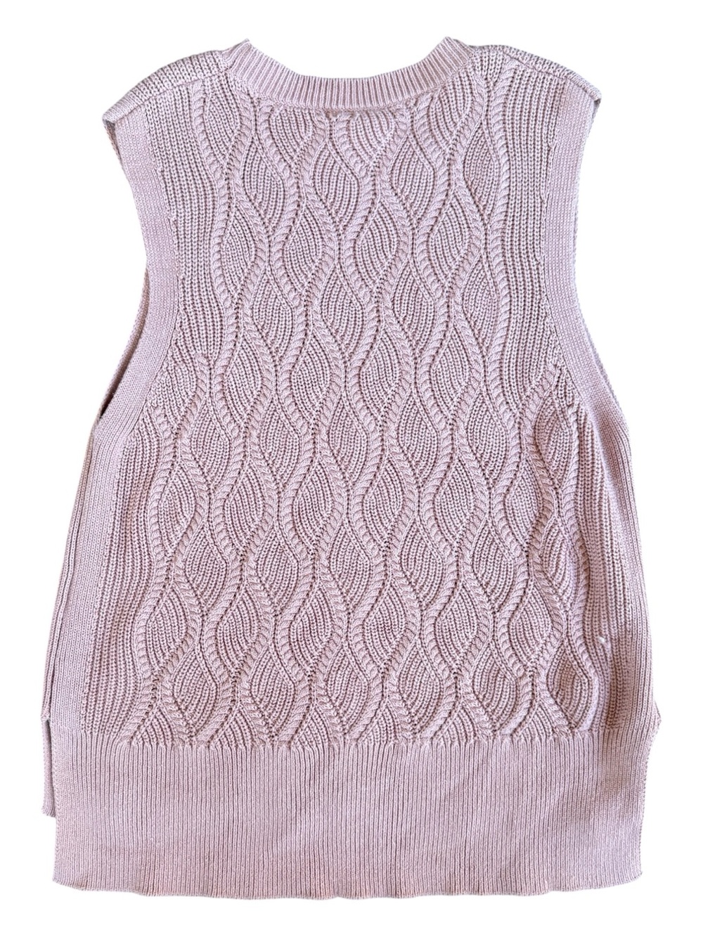 Varley Women's Teller Longline Knit Tank Misty Rose Size M Preppy Athleisure - Picture 2 of 7